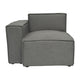 Dark Gray |#| Contemporary Modular Sectional Sofa Left Side Chair with Armrest - DK GY Fabric