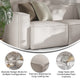 Cream |#| Contemporary Modular Sectional Sofa Left Side Chair with Armrest - Cream Fabric