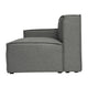 Dark Gray |#| Contemporary Modular Sectional Sofa Left Side Chair with Armrest - DK GY Fabric