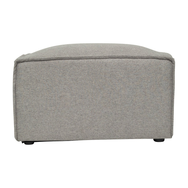 Gray |#| Contemporary Modular Sectional Sofa Ottoman in Gray Fabric