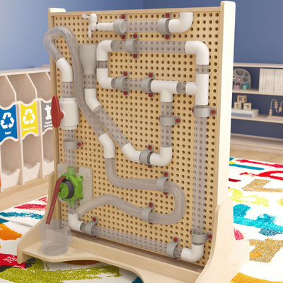 Bright Beginnings Commercial Grade 80 Piece Pipe Builder Set for Modular STEAM Wall Systems