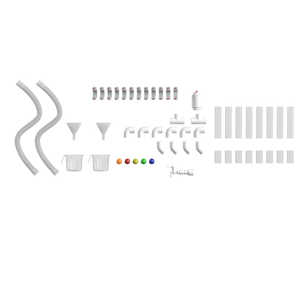 Commercial Grade 80 Piece Pipe Builder Set for Modular STEAM Wall Systems