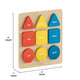 Commercial Grade Wooden Basic Shapes and Colors Puzzle - Natural/Multicolor