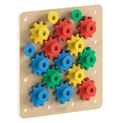 Bright Beginnings Commercial Grade Birch Plywood STEM Gear Building Busy Board