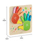 Commercial Grade Wooden Hand Counting STEM Learning Board - Natural/Multicolor