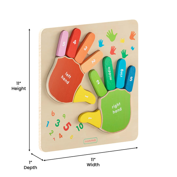 Commercial Grade Wooden Hand Counting STEM Learning Board - Natural/Multicolor