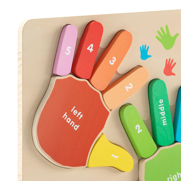 Commercial Grade Wooden Hand Counting STEM Learning Board - Natural/Multicolor