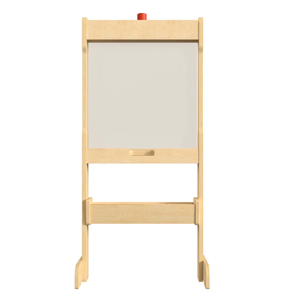 Commercial Double Sided Freestanding Wooden Art Easel with Storage Tray-Natural