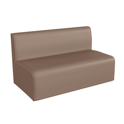 Bright Beginnings Commercial Grade Modular Classroom Soft Seating, Armless 2-Seater Sofa - View 1