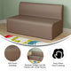 Commercial Grade Armless Modular 2-Seater Classroom Sofa - Neutral Vinyl