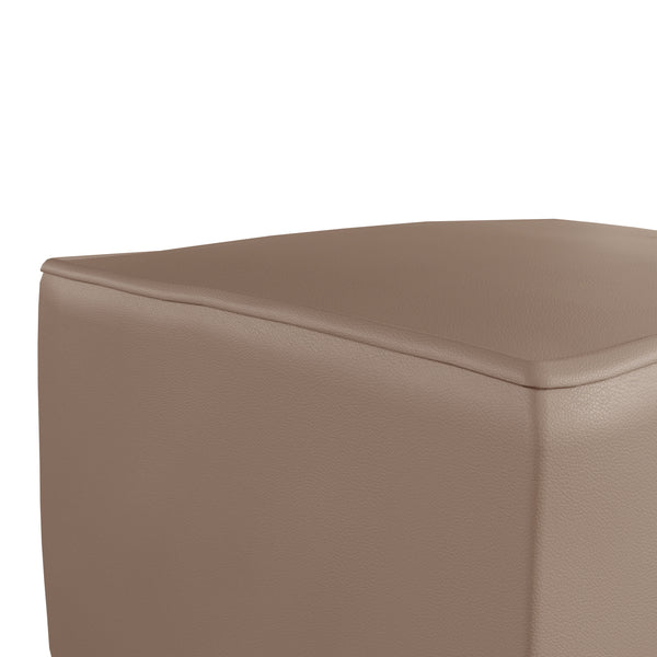 Commercial Grade Armless Modular Backless Corner Chair - Neutral Vinyl
