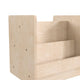 Commercial Grade Natural 2 Tier Double Display Shelf with Clear Storage Bin