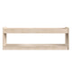 Commercial Grade Natural Finish Wooden Classroom 2 Tier Display Shelf Unit