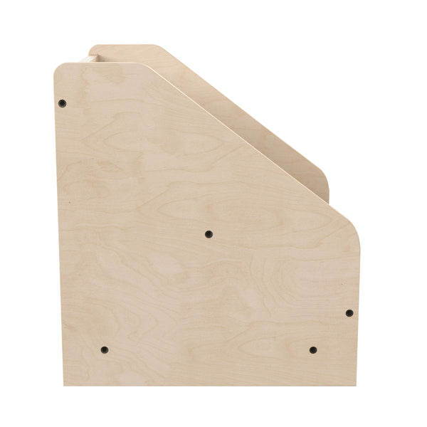 Commercial Grade Natural Wooden 4 Tier Classroom Bookstand Display Shelf