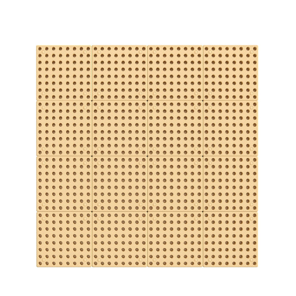 Commercial Grade 31.5inchW x 31.5inchH Peg Panel for Modular STEAM Wall System-Natural