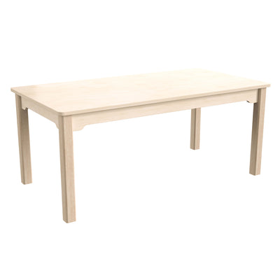 Bright Beginnings Commercial Grade Rectangular Wooden Preschool Classroom Activity Table - View 1