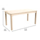 Commercial 23.5 x 47.25 Rectangular Wooden Classroom Activity Table - Beech