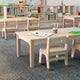 Commercial 23.5 x 47.25 Rectangular Wooden Classroom Activity Table - Beech