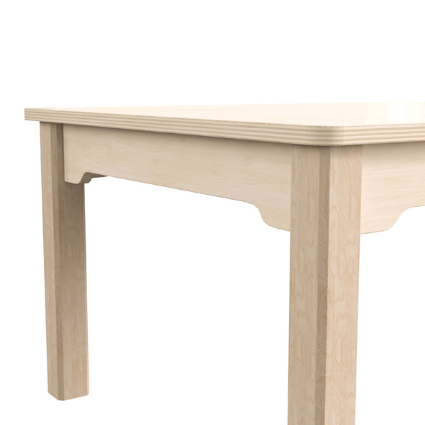Commercial 23.5 x 47.25 Rectangular Wooden Classroom Activity Table - Beech