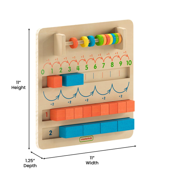 Commercial Grade STEM Number Counting Learning Board - Natural/Multicolor