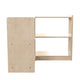 Commercial Grade Natural Finish Wooden Classroom 2 Tier Corner Storage Unit