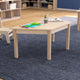 Commercial Grade Trapezoid Wooden Classroom Activity Table - Beech