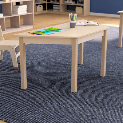 Bright Beginnings Commercial Grade Trapezoid Wooden Preschool Classroom Activity Table - View 2