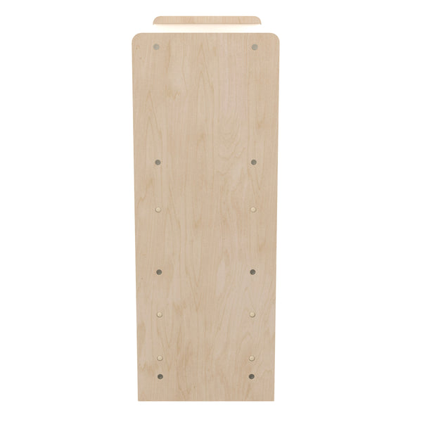 Commercial Grade Natural Finish Wooden Classroom 3 Shelf Storage Unit, Kid Safe