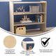 Commercial Grade Natural Finish Wooden Classroom 3 Shelf Storage Unit, Kid Safe