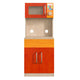 Wooden Commercial Grade Kid's Kitchen Cabinet with Microwave and Storage