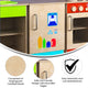 Wooden Commercial Grade Kid's Kitchen Refrigerator with Storage