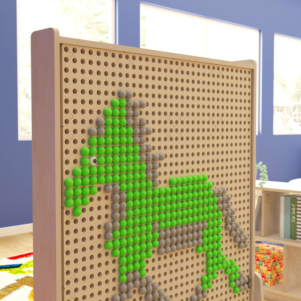 Commercial Grade Double Sided STEAM Wall System with Peg Panels - Natural