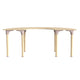 Commercial Grade Adjustable Height Half Circle Wood Activity Table - Beech