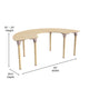 Commercial Grade Adjustable Height Half Circle Wood Activity Table - Beech