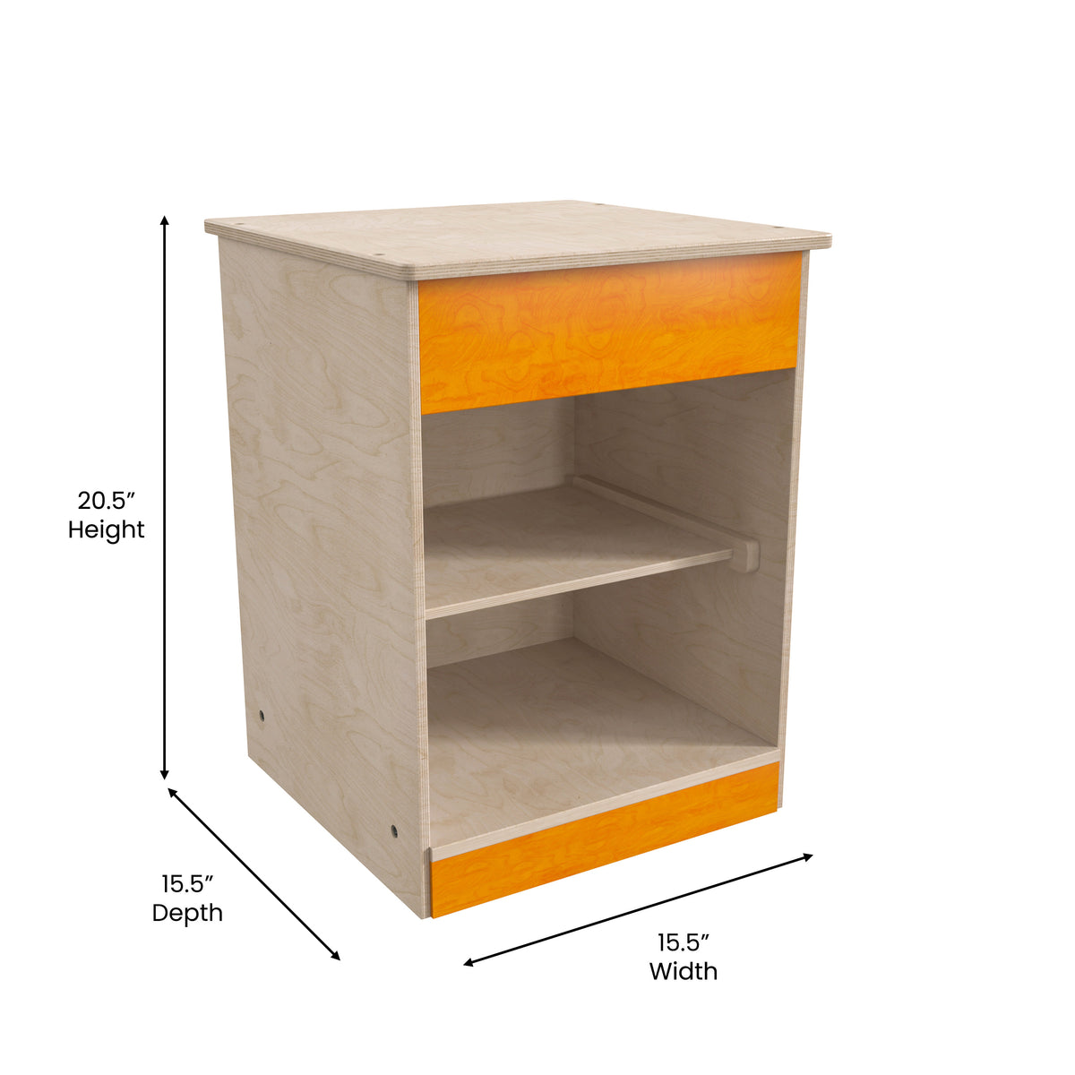 Kid's Commercial Grade Two Shelf Wooden Kitchen Cabinet
