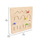 Commercial Grade STEAM Wall Wooden Lines and Patterns Accessory Board - Natural