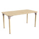 Commercial Grade Adjustable Height Rectangle Wood Activity Table - Beech