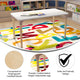 Commercial Grade Adjustable Height Rectangle Wood Activity Table - Beech/White