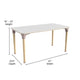 Commercial Grade Adjustable Height Rectangle Wood Activity Table - Beech/White