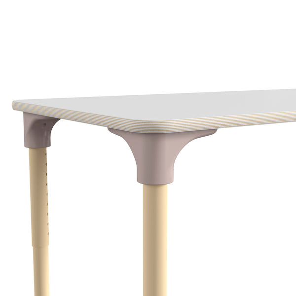 Commercial Grade Adjustable Height Rectangle Wood Activity Table - Beech/White