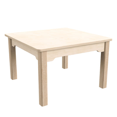 Bright Beginnings Commercial Grade Wooden Square Preschool Classroom Activity Table