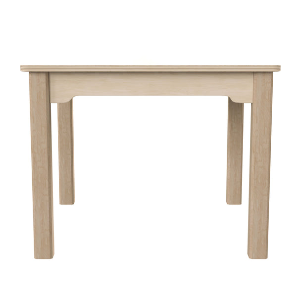 Commercial Grade 23.5inch Square Wooden Preschool Classroom Activity Table - Beech