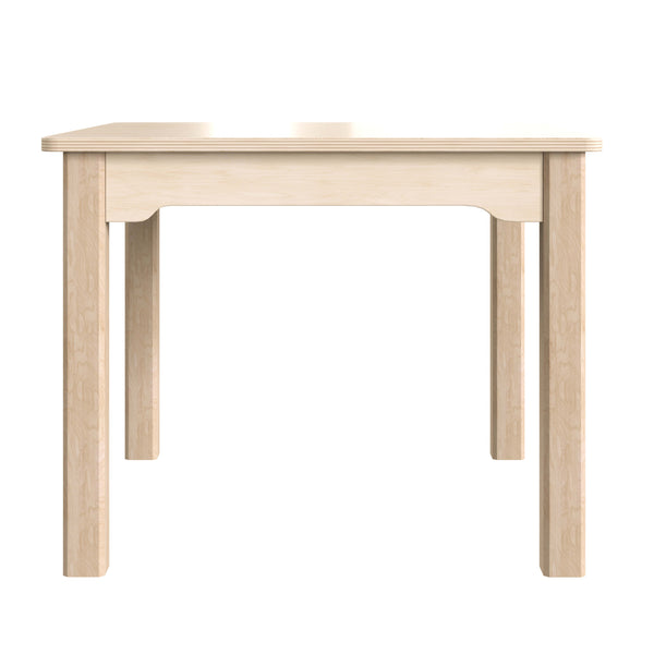 Commercial Grade 23.5inch Square Wooden Preschool Classroom Activity Table - Beech