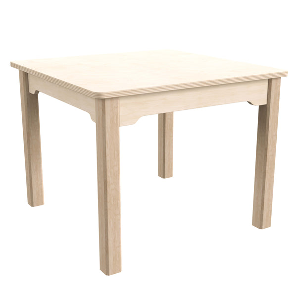 Commercial Grade 23.5inch Square Wooden Preschool Classroom Activity Table - Beech