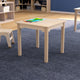 Commercial Grade 23.5inch Square Wooden Preschool Classroom Activity Table - Beech