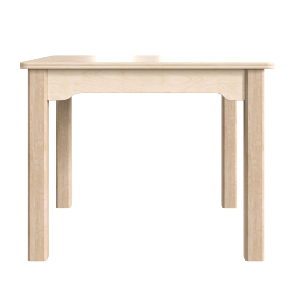 Commercial Grade 23.5inch Square Wooden Preschool Classroom Activity Table - Beech