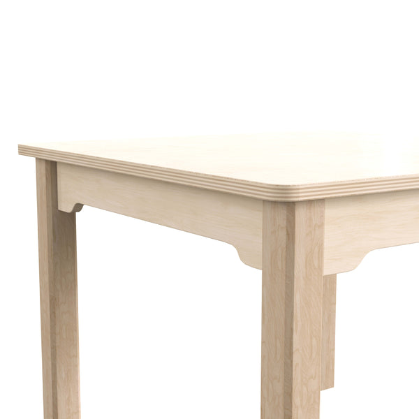 Commercial Grade 23.5inch Square Wooden Preschool Classroom Activity Table - Beech