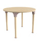 Commercial Grade Adjustable Height Round Wooden Classroom Table - Beech