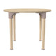 Commercial Grade Adjustable Height Round Wooden Classroom Table - Beech