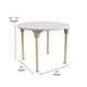 Commercial Grade Adjustable Height Round Wooden Classroom Table - Beech/White